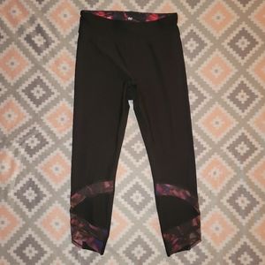 NWOT Black leggings with Mesh detail